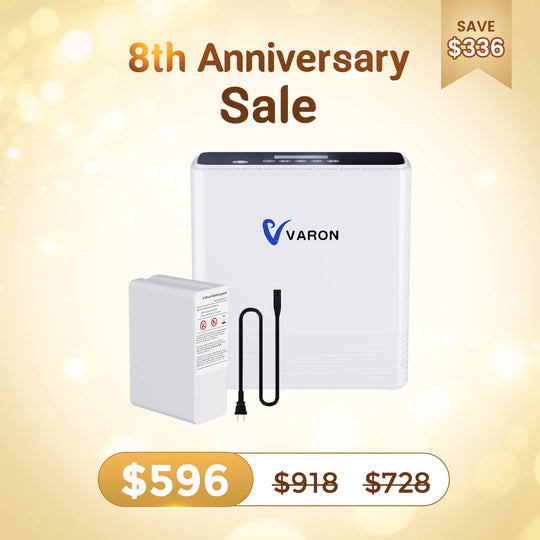 VARON Portable Oxygen Concentrator 1-6L/min NT-06+One Battery Bundle