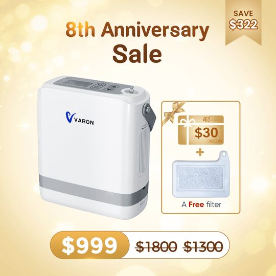 VARON Portable Oxygen Concentrator 1-8 L/min NT-08G