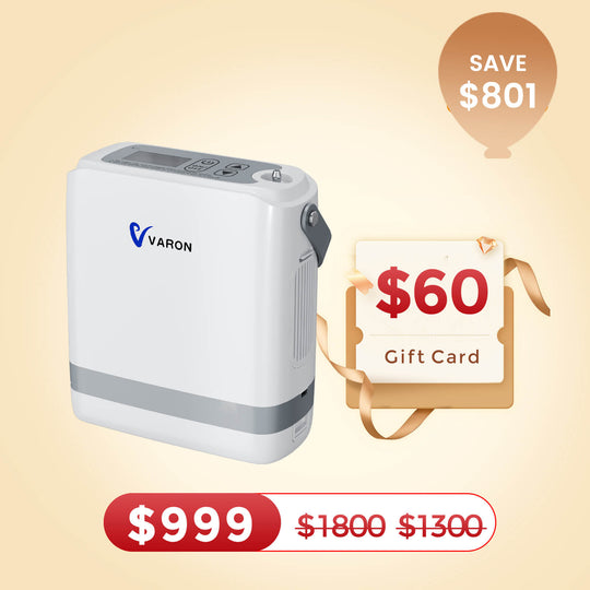 VARON Portable Oxygen Concentrator 1-8 L/min Ultra-Light NT-08G