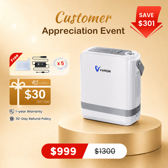 VARON Portable Oxygen Concentrator 1-8 L/min NT-08G