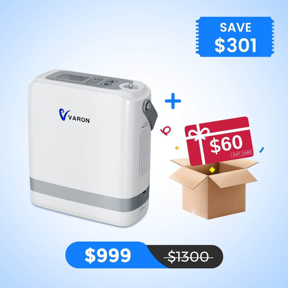 VARON Portable Oxygen Concentrator 1-8 L/min Ultra-Light NT-08G