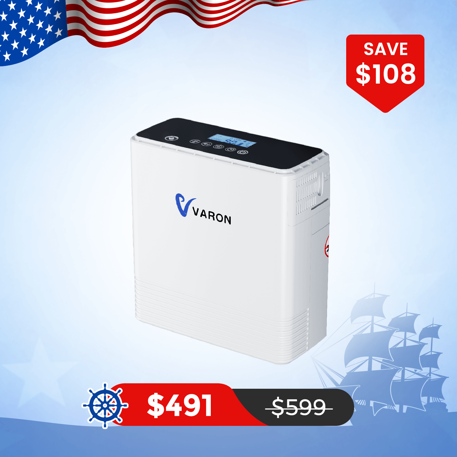 VARON Portable Oxygen Concentrator 1-6L/min NT-06