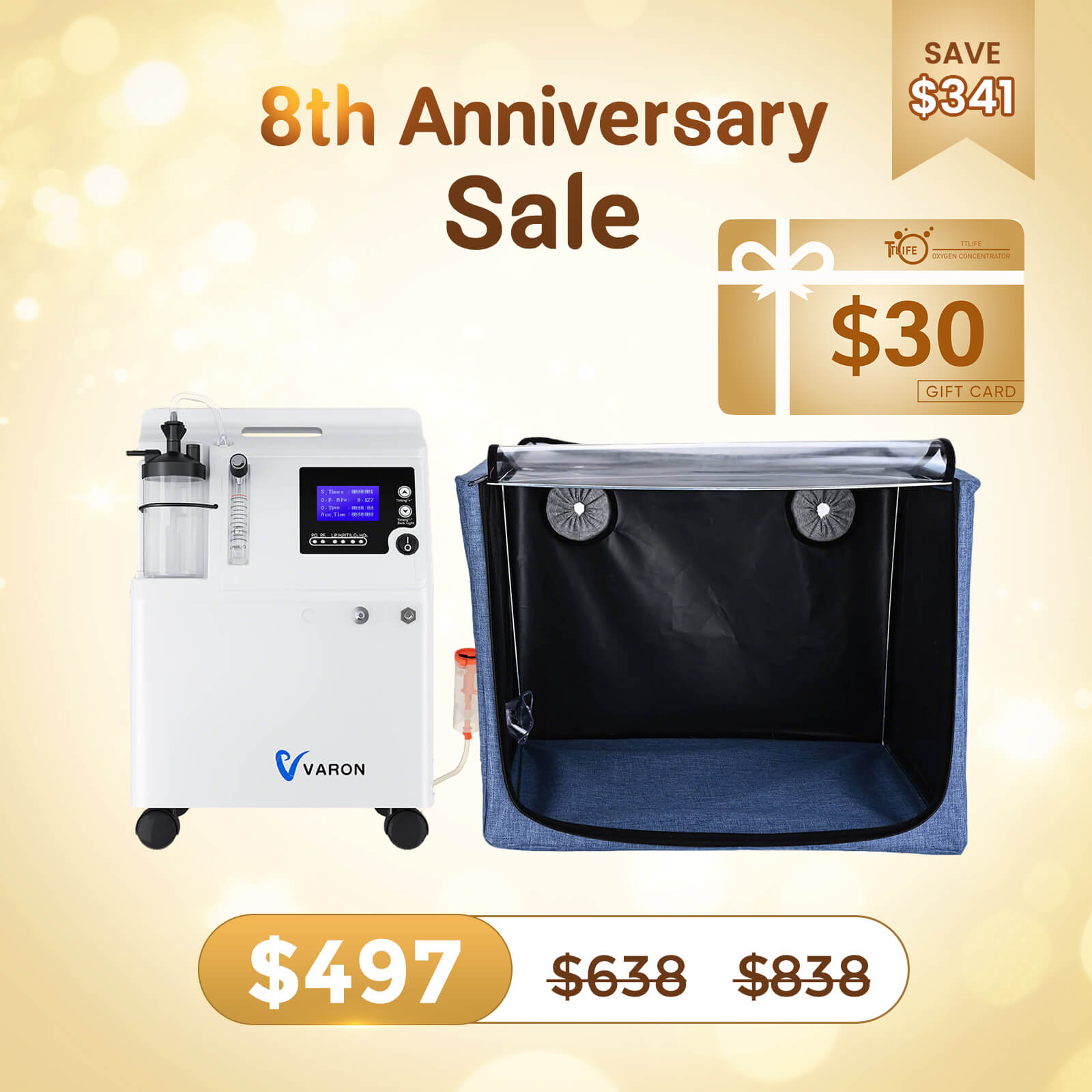 Extended Oxygen Therapy Bundle for Small Pets with Continuous Oxygen Support