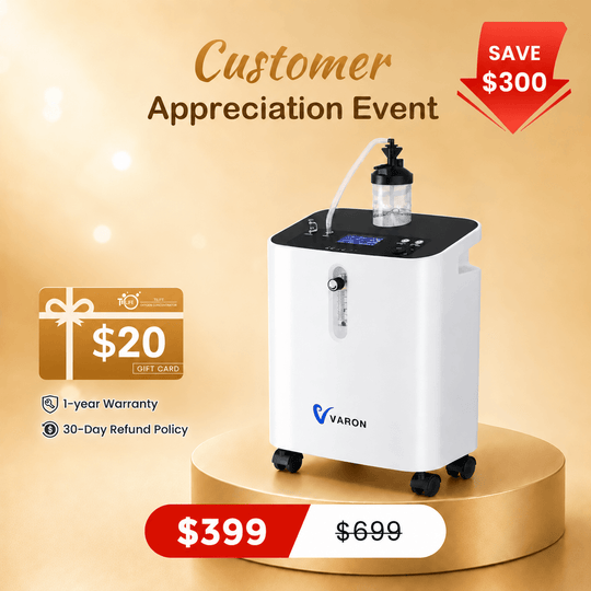 VARON Home Oxygen Concentrator With the Wheels Serene 3