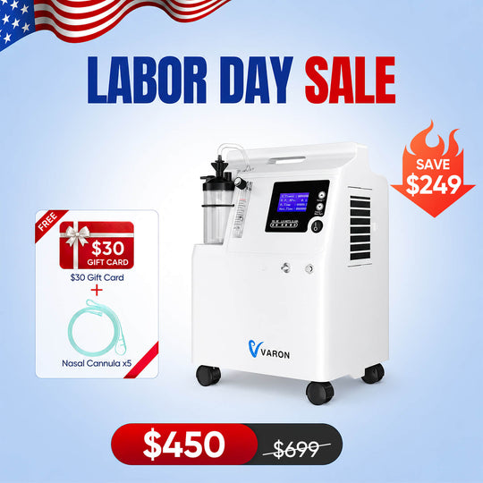 VARON FDA Approved 5L Home Oxygen Concentrator Serene 5