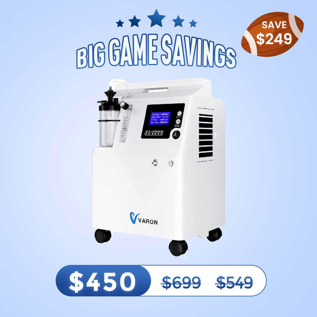 VARON FDA Approved 5L Home Oxygen Concentrator Serene 5