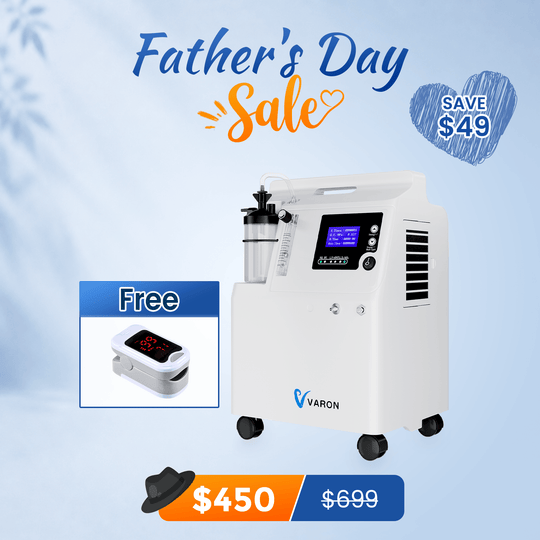 Continuous Flow Oxygen Concentrator Serene 5L Quiet 0.5-5L/min Low Noise and 2-in-1 Nebulization