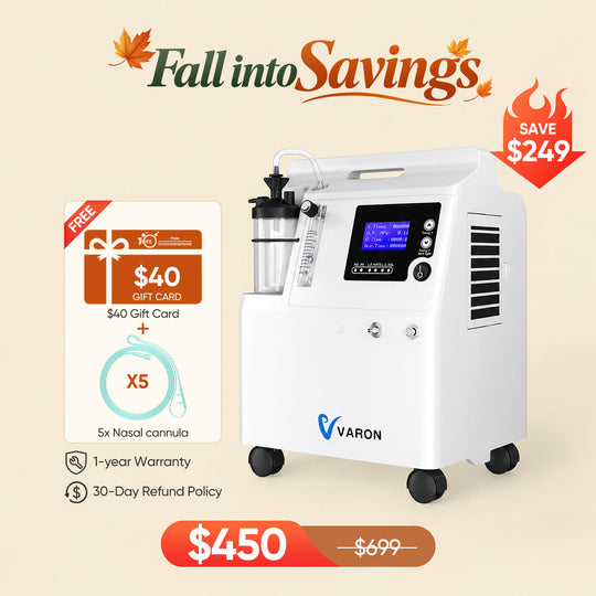 VARON FDA Approved 5L Home Oxygen Concentrator Serene 5