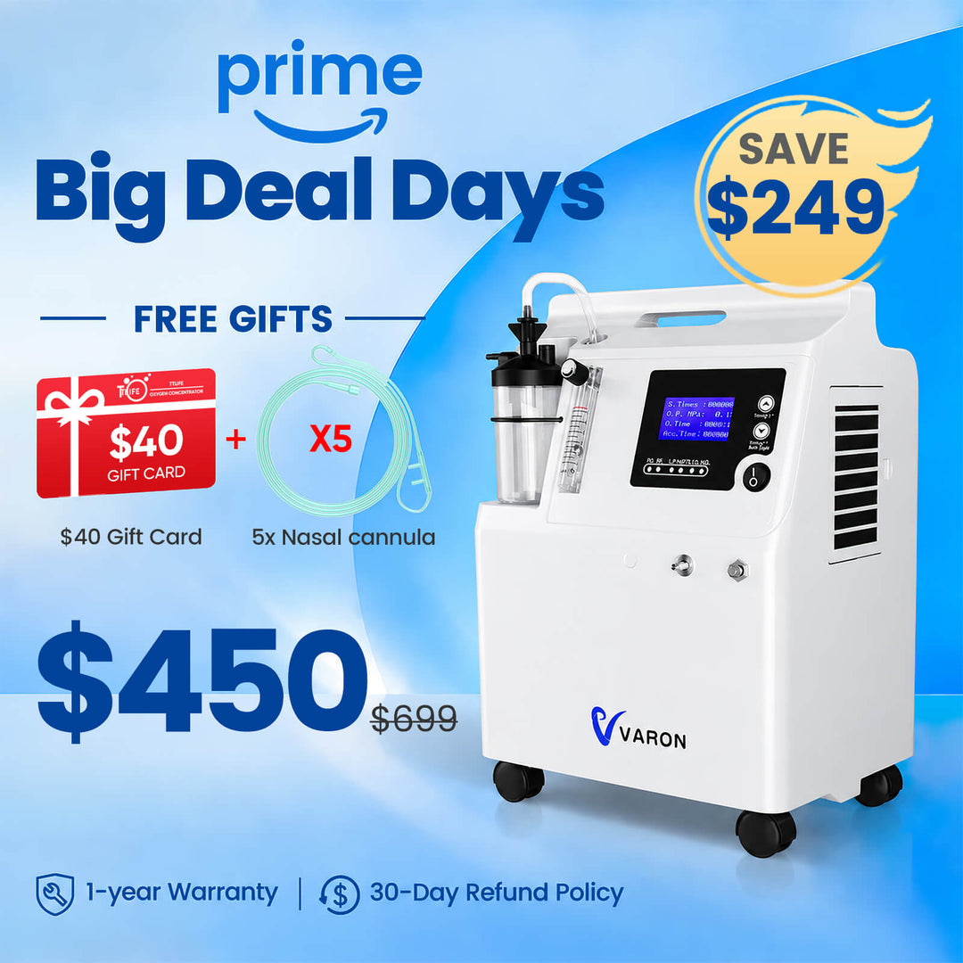 VARON FDA Approved 5L Home Oxygen Concentrator Serene 5