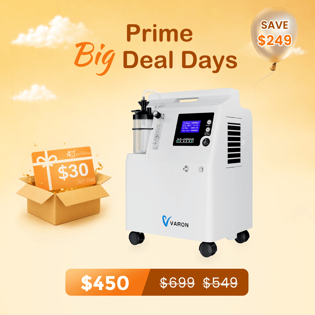 VARON FDA Approved 5L Home Oxygen Concentrator Serene 5