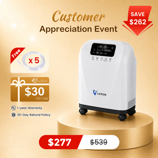 VARON Home Oxygen Concentrator With The Wheels VH-4