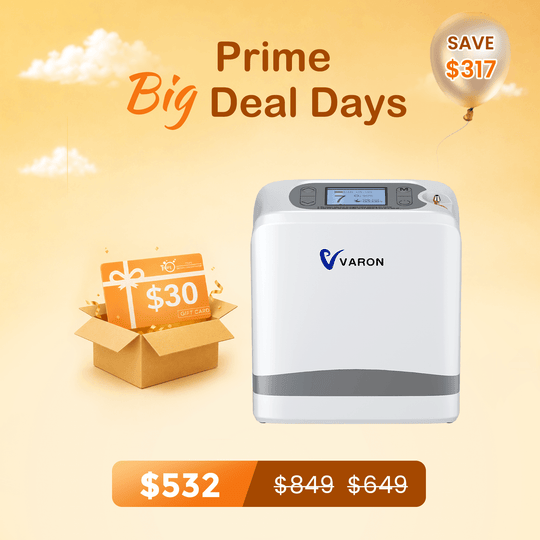 VARON Portable Oxygen Concentrator 1-7 L/min VP-8 Lite