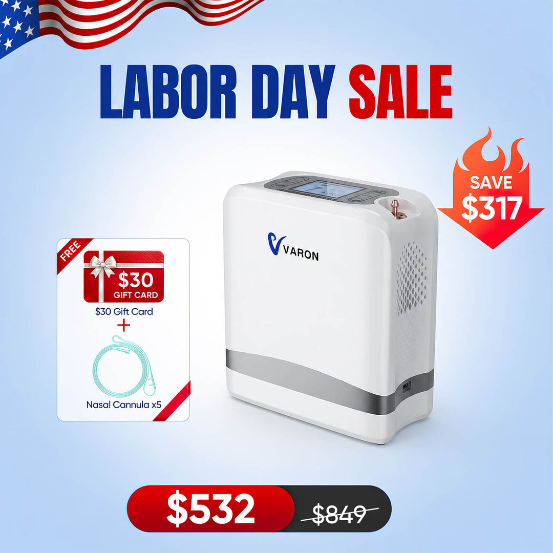 VARON Portable Oxygen Concentrator 1-7 L/min VP-8 Lite