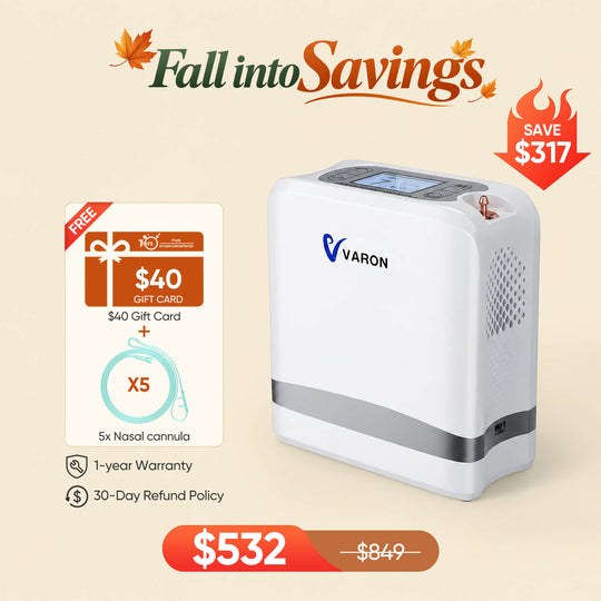 VARON Portable Oxygen Concentrator 1-7 L/min VP-8 Lite