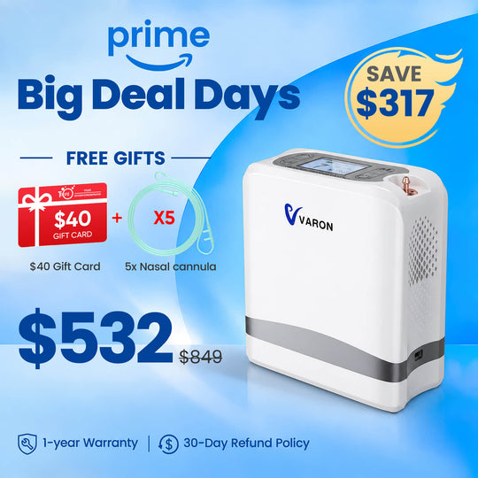 VARON Portable Oxygen Concentrator 1-7 L/min VP-8 Lite