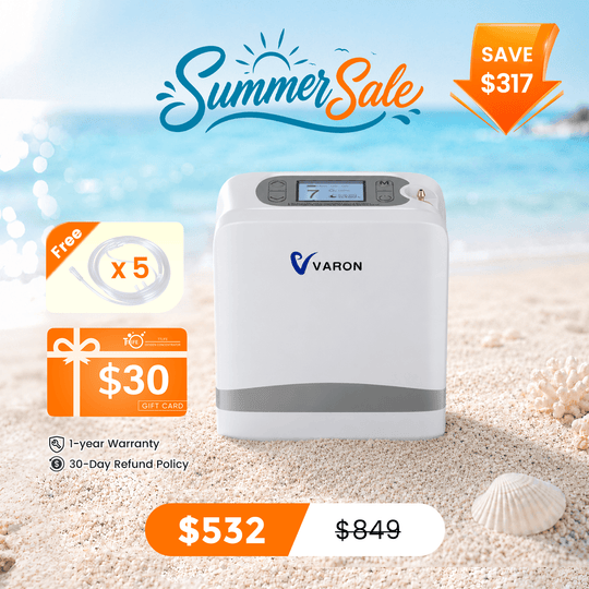 VARON Portable Oxygen Concentrator 1-7 L/min VP-8 Lite