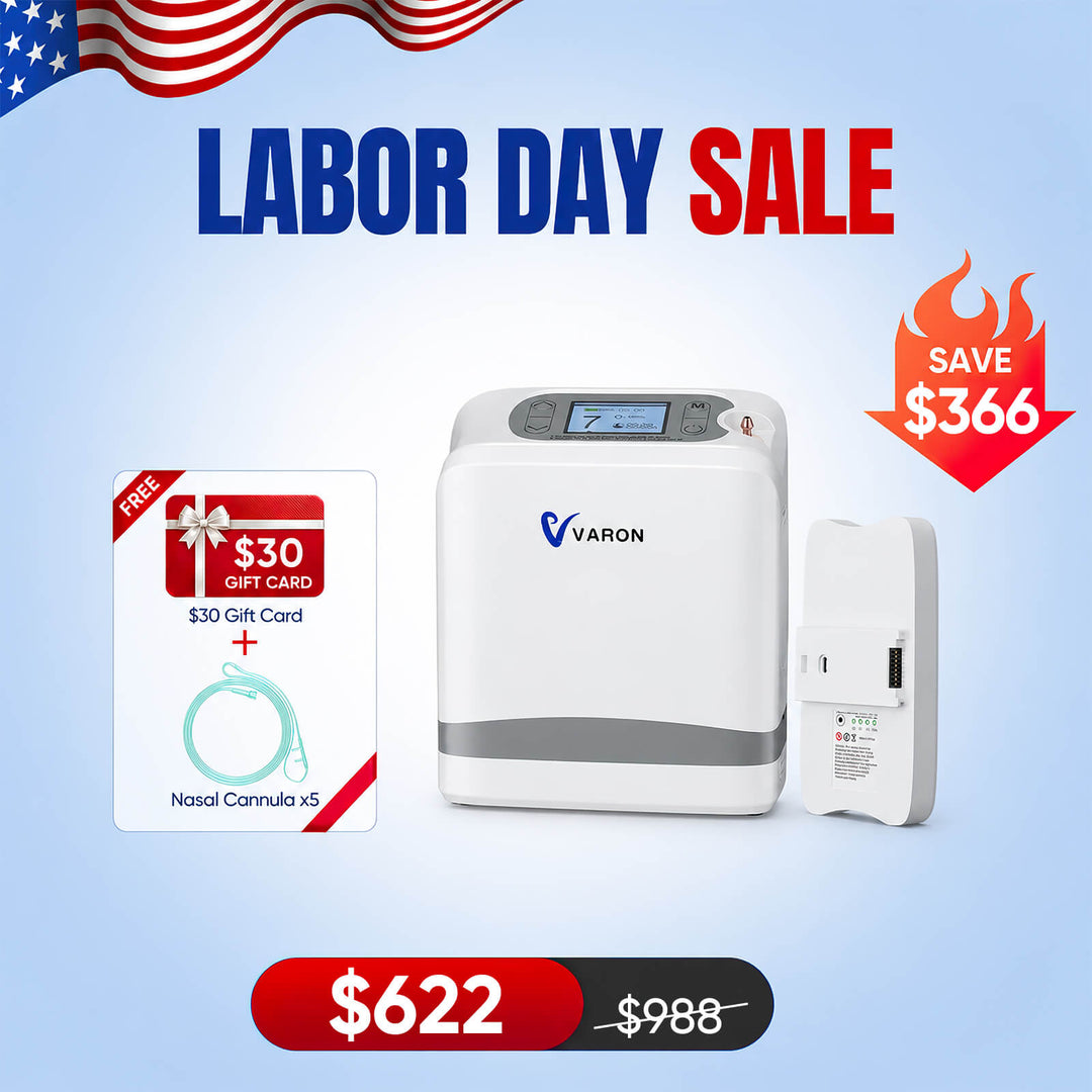 VARON Portable Oxygen Concentrator 1-7 L/min VP-8 Lite