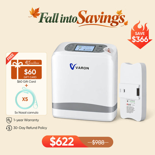 VARON Portable Oxygen Concentrator 1-7 L/min VP-8 Lite