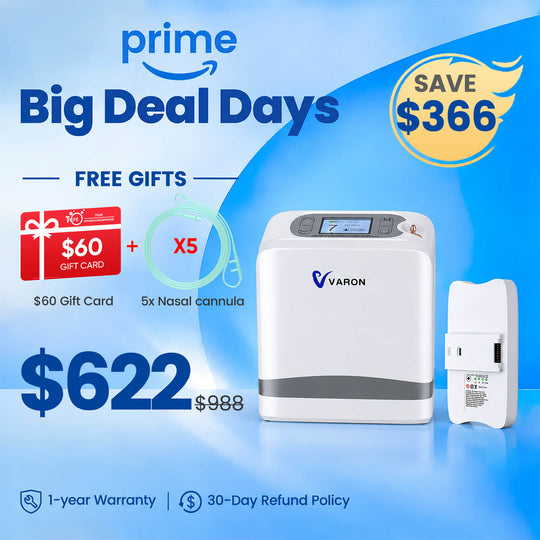 VARON Portable Oxygen Concentrator 1-7 L/min VP-8 Lite