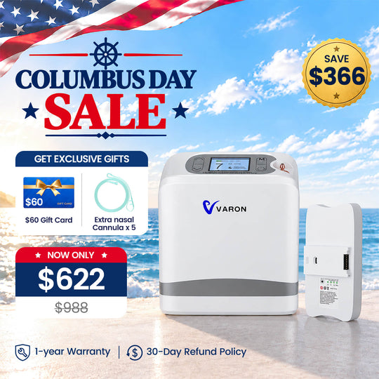 VARON Portable Oxygen Concentrator 1-7 L/min VP-8 Lite