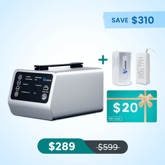 NEW ARRIVAL VARON Portable Oxygen Concentrator VT-1 for High Altitudes and Travel+ One 8 Cell Battery