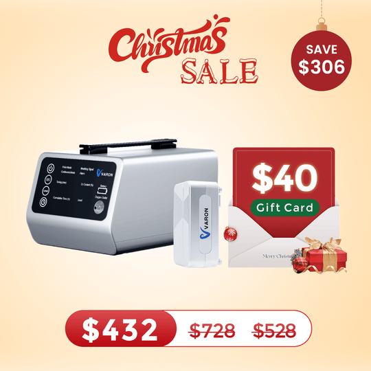 NEW ARRIVAL VARON Portable Oxygen Concentrator VT-1 for High Altitudes and Travel+ One 8 Cell Battery