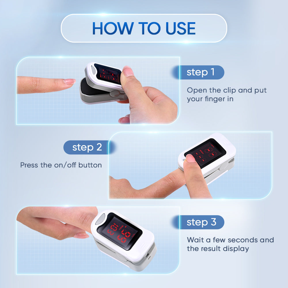 Finger Pulse Oximeter - Blood Oxygen & Heart Rate Monitor With TFT Display & Infant Probe