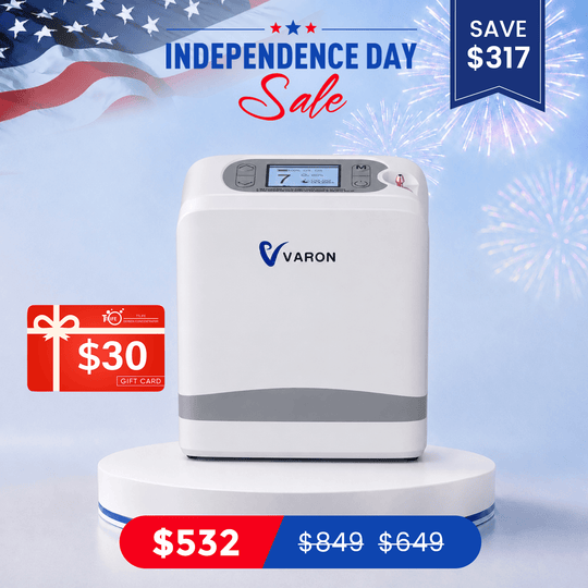 VARON Portable Oxygen Concentrator 1-7 L/min VP-8 Lite