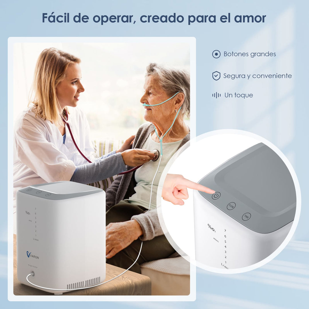 Concentrador de Oxígeno para el Hogar VARON NT-04 de 1-7 L/min