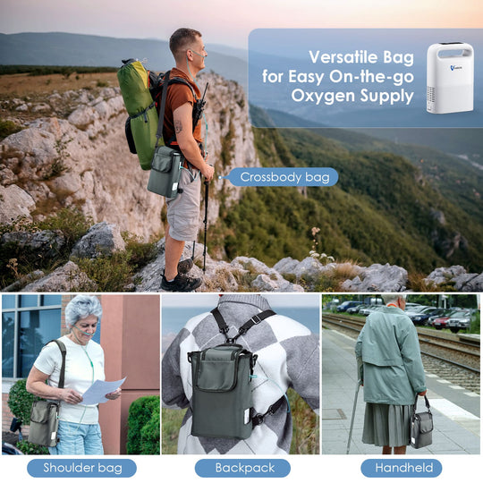 Concentrador de Oxígeno Portátil de Flujo Pulsado de 1-5 L/min VARON NT-02