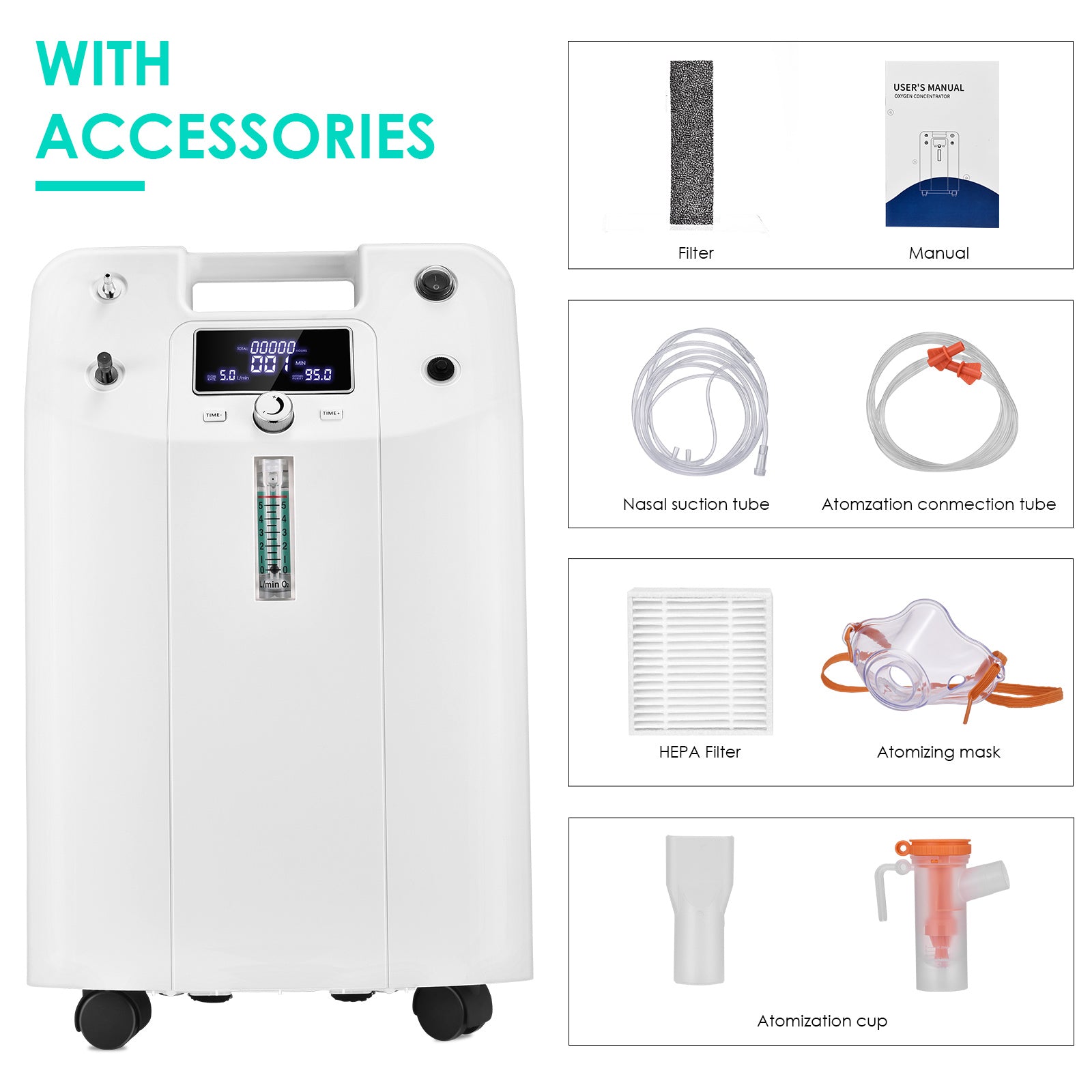 TTLife KJR-Y51W Oxygen Concentrator | 5L Medical Use – TTLIFE